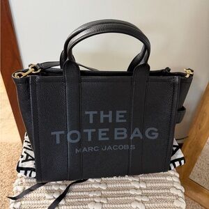 Marc Jacobs Black Leather Tote Bag